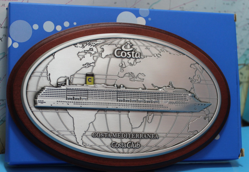 Cruise liner "Costa Mediterranea" heraldic sign (1 p.) Costa Club